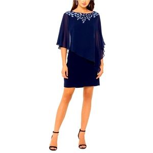 NWT “X” by Xscape Navy Sparkly Dress. Women’s, Size 6